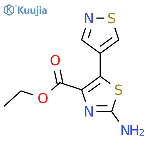 ethyl 2-amino-5-(1,2-thiazol-4-yl)-1,3-thiazole-4-carboxylate structure