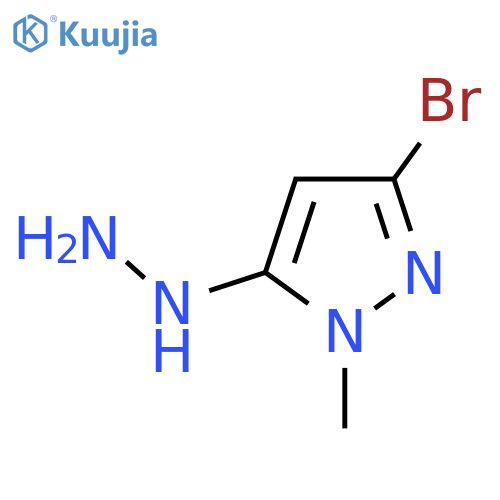 3-bromo-5-hydrazinyl-1-methyl-1H-pyrazole structure