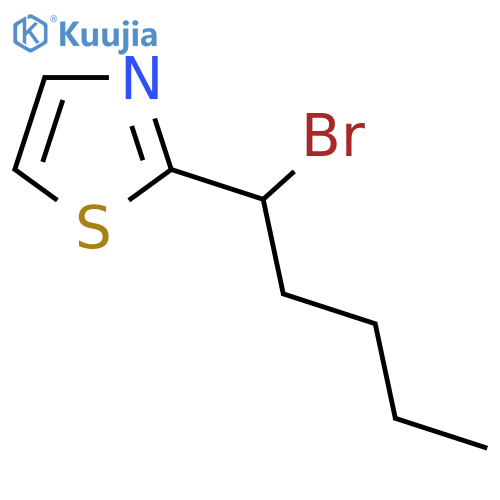 2-(1-bromopentyl)-1,3-thiazole structure