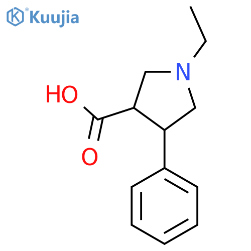 1-Ethyl-4-phenylpyrrolidine-3-carboxylic acid structure