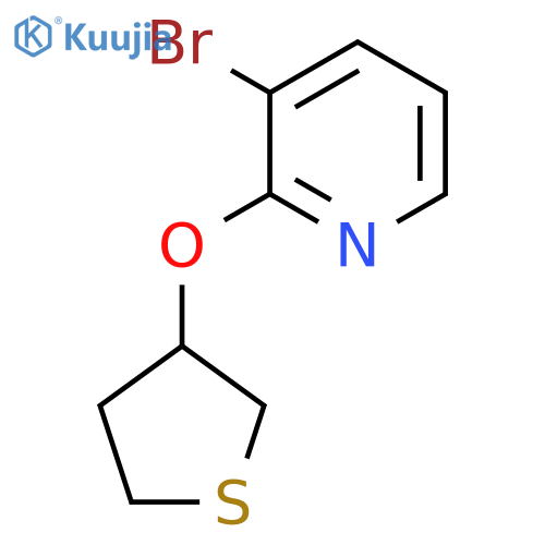 3-Bromo-2-(thiolan-3-yloxy)pyridine structure