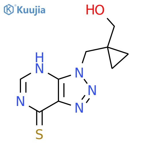 1-({7-sulfanyl-3H-1,2,3triazolo4,5-dpyrimidin-3-yl}methyl)cyclopropylmethanol structure