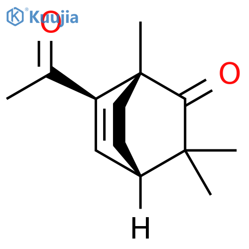 Bicyclo[2.2.2]oct-5-en-2-one, 7-acetyl-1,3,3-trimethyl-, (1R,4R,7R)-rel- structure