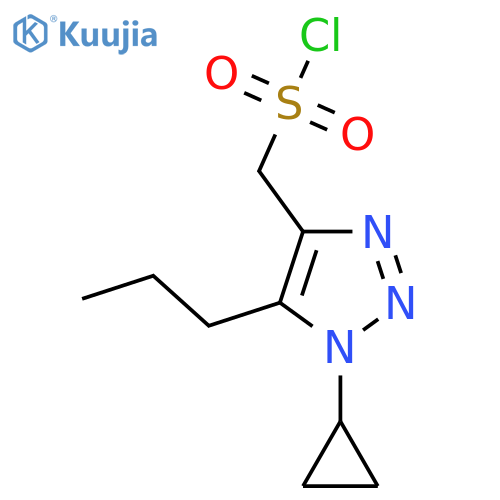 (1-cyclopropyl-5-propyl-1H-1,2,3-triazol-4-yl)methanesulfonyl chloride structure