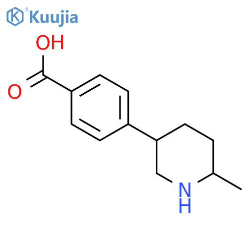 4-(6-methylpiperidin-3-yl)benzoic acid structure