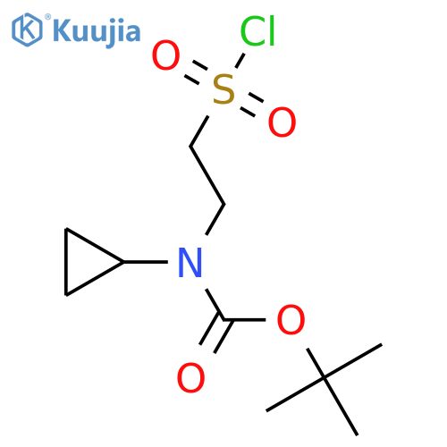tert-butyl N-2-(chlorosulfonyl)ethyl-N-cyclopropylcarbamate structure