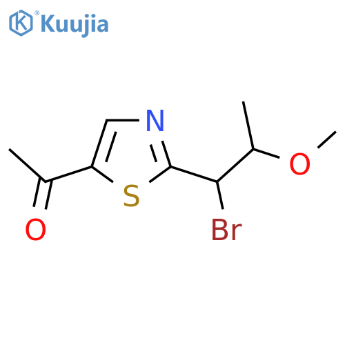 1-2-(1-bromo-2-methoxypropyl)-1,3-thiazol-5-ylethan-1-one structure