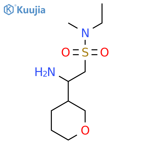 2-amino-N-ethyl-N-methyl-2-(oxan-3-yl)ethane-1-sulfonamide structure