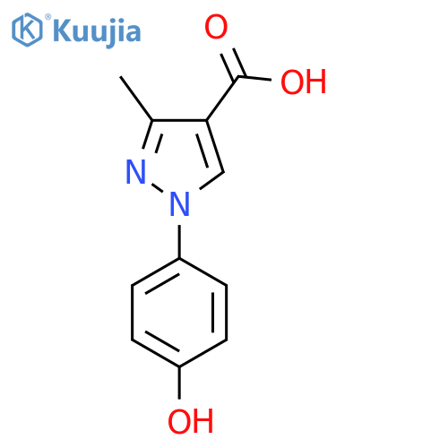 1-(4-hydroxyphenyl)-3-methyl-1H-pyrazole-4-carboxylic acid structure