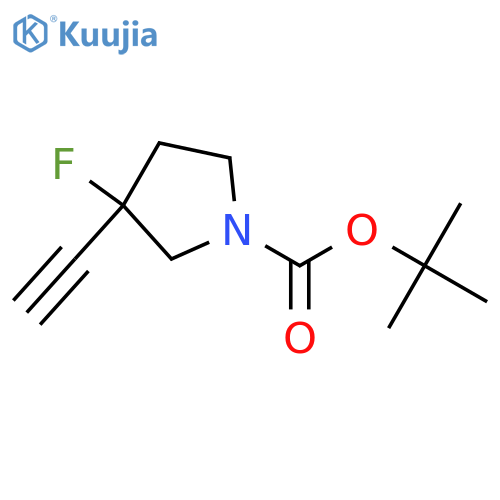 tert-butyl 3-ethynyl-3-fluoropyrrolidine-1-carboxylate structure