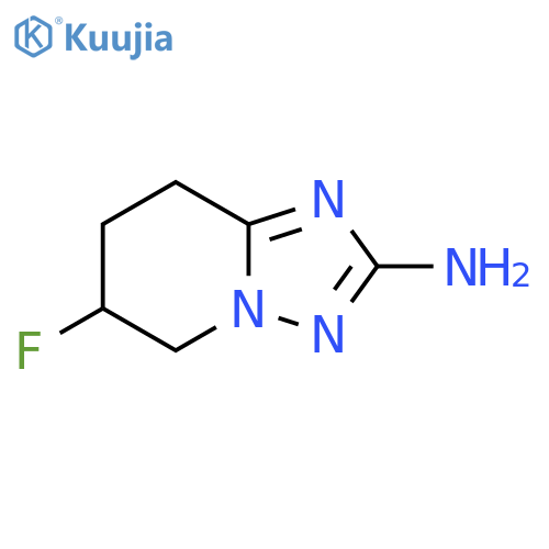 6-fluoro-5H,6H,7H,8H-1,2,4triazolo1,5-apyridin-2-amine structure