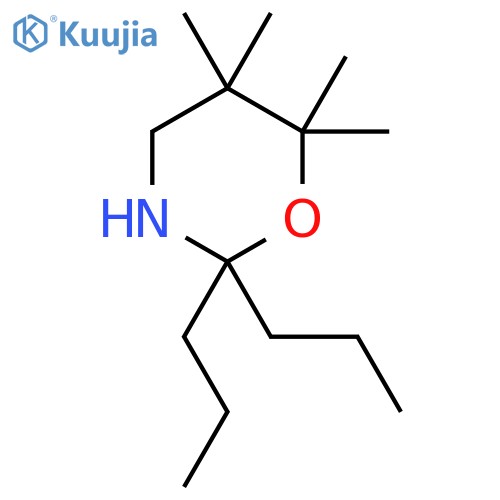 5,5,6,6-tetramethyl-2,2-dipropyl-1,3-oxazinane structure