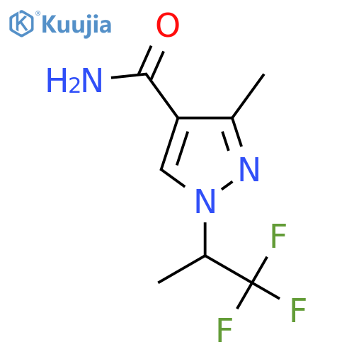 3-methyl-1-(1,1,1-trifluoropropan-2-yl)-1H-pyrazole-4-carboxamide structure