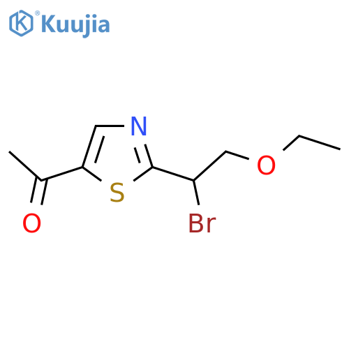 1-2-(1-bromo-2-ethoxyethyl)-1,3-thiazol-5-ylethan-1-one structure