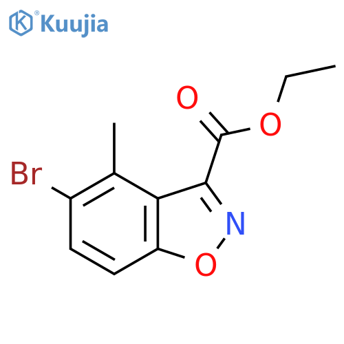ethyl 5-bromo-4-methylbenzo[d]isoxazole-3-carboxylate structure