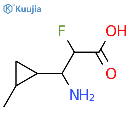 3-amino-2-fluoro-3-(2-methylcyclopropyl)propanoic acid structure