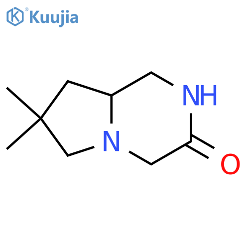 7,7-dimethyl-octahydropyrrolo[1,2-a]piperazin-3-one structure