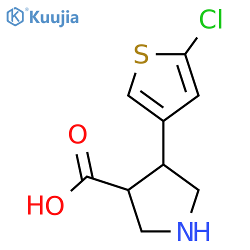 4-(5-chlorothiophen-3-yl)pyrrolidine-3-carboxylic acid structure