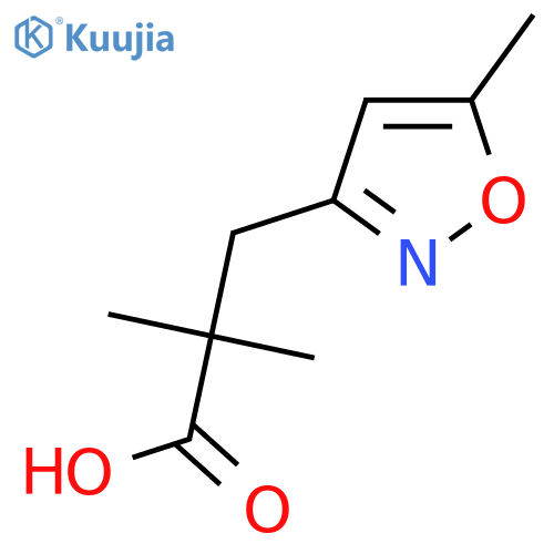 2,2-dimethyl-3-(5-methyl-1,2-oxazol-3-yl)propanoic acid structure