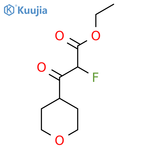 ethyl 2-fluoro-3-(oxan-4-yl)-3-oxopropanoate structure