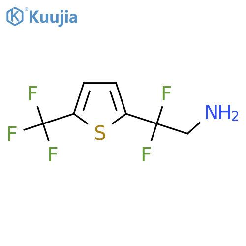 2,2-difluoro-2-5-(trifluoromethyl)thiophen-2-ylethan-1-amine structure