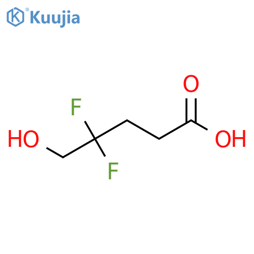 4,4-difluoro-5-hydroxypentanoic acid structure