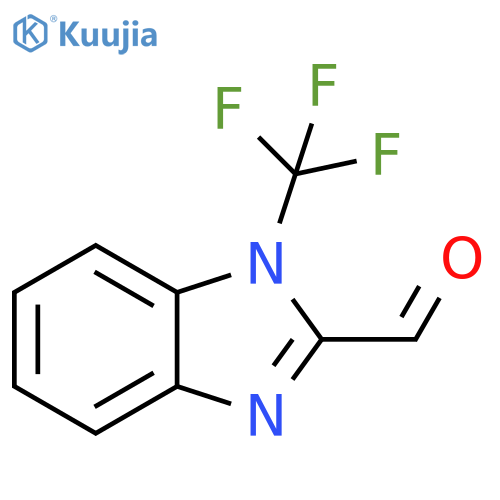1-(trifluoromethyl)-1H-1,3-benzodiazole-2-carbaldehyde structure