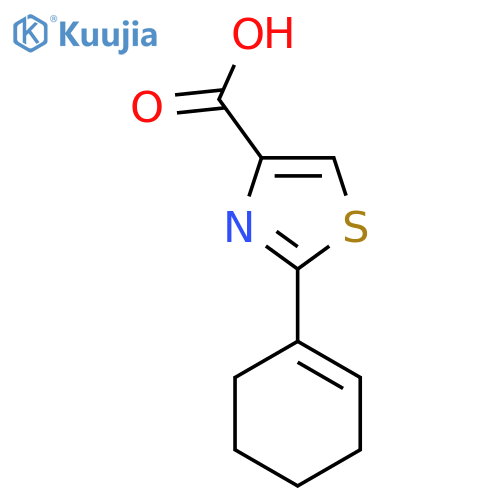 2-(cyclohex-1-en-1-yl)-1,3-thiazole-4-carboxylic acid structure