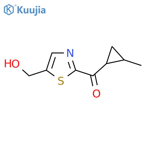 2-(2-methylcyclopropanecarbonyl)-1,3-thiazol-5-ylmethanol structure