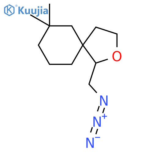 1-(azidomethyl)-7,7-dimethyl-2-oxaspiro4.5decane structure