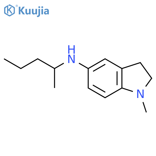 1-methyl-N-(pentan-2-yl)-2,3-dihydro-1H-indol-5-amine structure