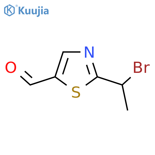 2-(1-bromoethyl)-1,3-thiazole-5-carbaldehyde structure