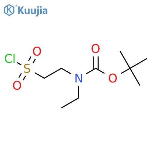 tert-butyl N-2-(chlorosulfonyl)ethyl-N-ethylcarbamate structure