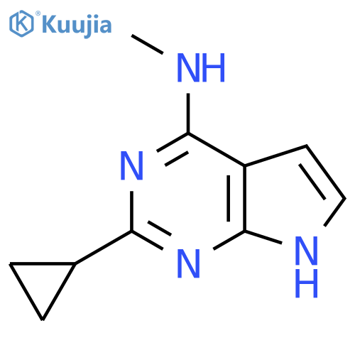2-cyclopropyl-N-methyl-7H-pyrrolo2,3-dpyrimidin-4-amine structure