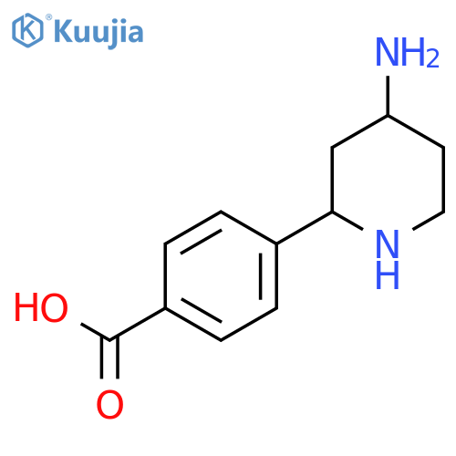 4-(4-aminopiperidin-2-yl)benzoic acid structure