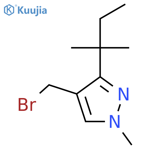 4-(bromomethyl)-1-methyl-3-(2-methylbutan-2-yl)-1H-pyrazole structure