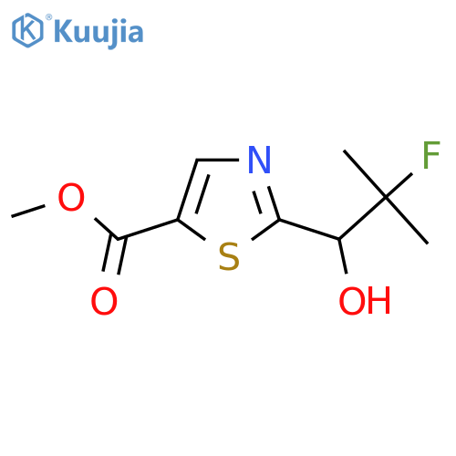 methyl 2-(2-fluoro-1-hydroxy-2-methylpropyl)-1,3-thiazole-5-carboxylate structure