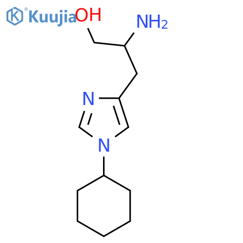 2-amino-3-(1-cyclohexyl-1H-imidazol-4-yl)propan-1-ol structure