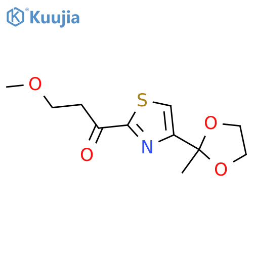 3-methoxy-1-4-(2-methyl-1,3-dioxolan-2-yl)-1,3-thiazol-2-ylpropan-1-one structure