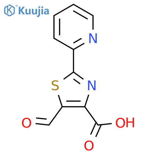 5-formyl-2-(pyridin-2-yl)-1,3-thiazole-4-carboxylic acid structure