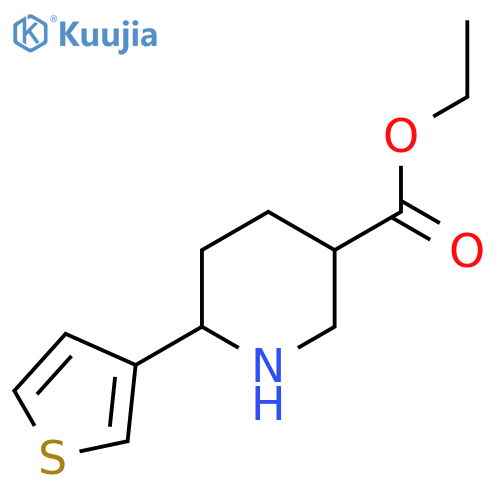 ethyl 6-(thiophen-3-yl)piperidine-3-carboxylate structure