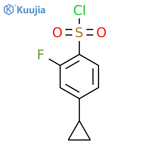4-cyclopropyl-2-fluorobenzene-1-sulfonyl chloride structure