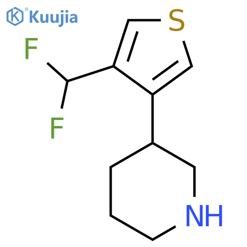 3-4-(difluoromethyl)thiophen-3-ylpiperidine structure