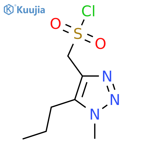 (1-methyl-5-propyl-1H-1,2,3-triazol-4-yl)methanesulfonyl chloride structure