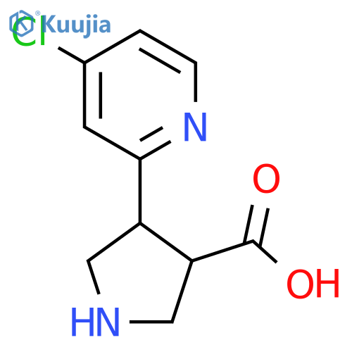 4-(4-chloropyridin-2-yl)pyrrolidine-3-carboxylic acid structure