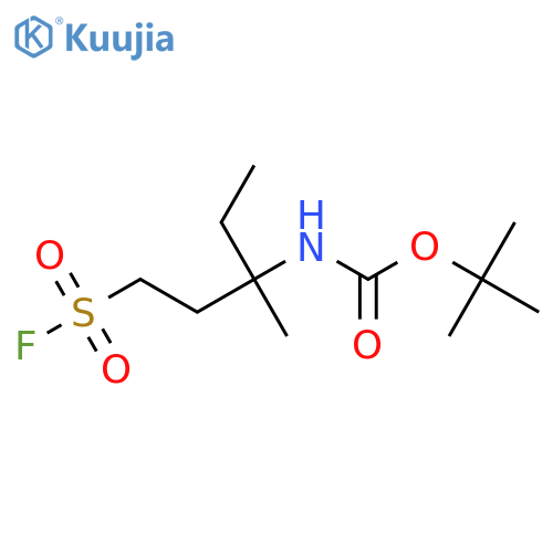 tert-butyl N-1-(fluorosulfonyl)-3-methylpentan-3-ylcarbamate structure