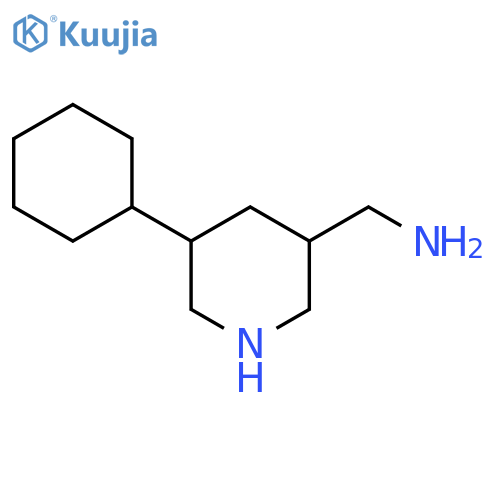 (5-cyclohexylpiperidin-3-yl)methanamine structure