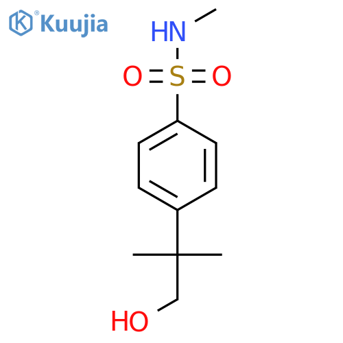 4-(1-hydroxy-2-methylpropan-2-yl)-N-methylbenzene-1-sulfonamide structure