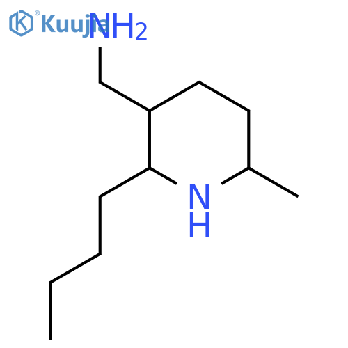 (2-butyl-6-methylpiperidin-3-yl)methanamine structure