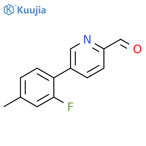5-(2-fluoro-4-methylphenyl)pyridine-2-carbaldehyde structure
